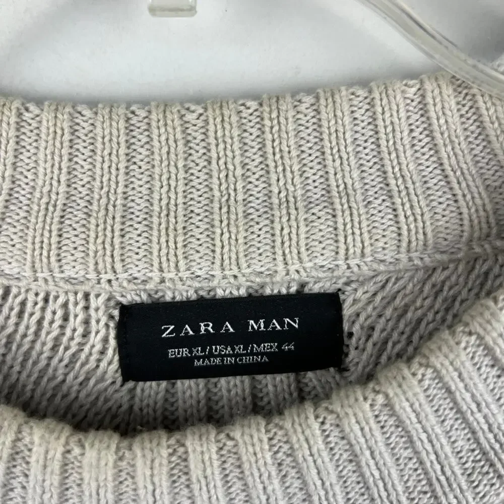 Zara Man Multi-Directional Ribbed Sweater